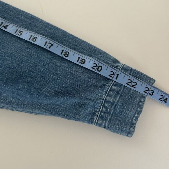 Y2K Christopher Banks Women L Denim Jacket Embroidered Cats Mice Cottagecore Vtg - Picture 10 of 11